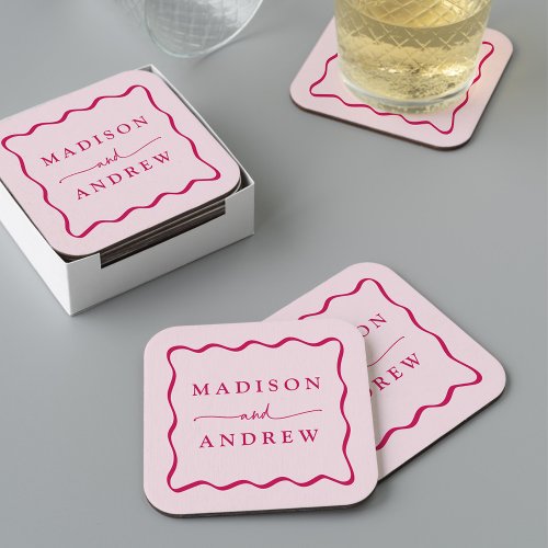 modern_pink_wavy_frame_wedding_square_paper_coaster-r_v9t6wr_500